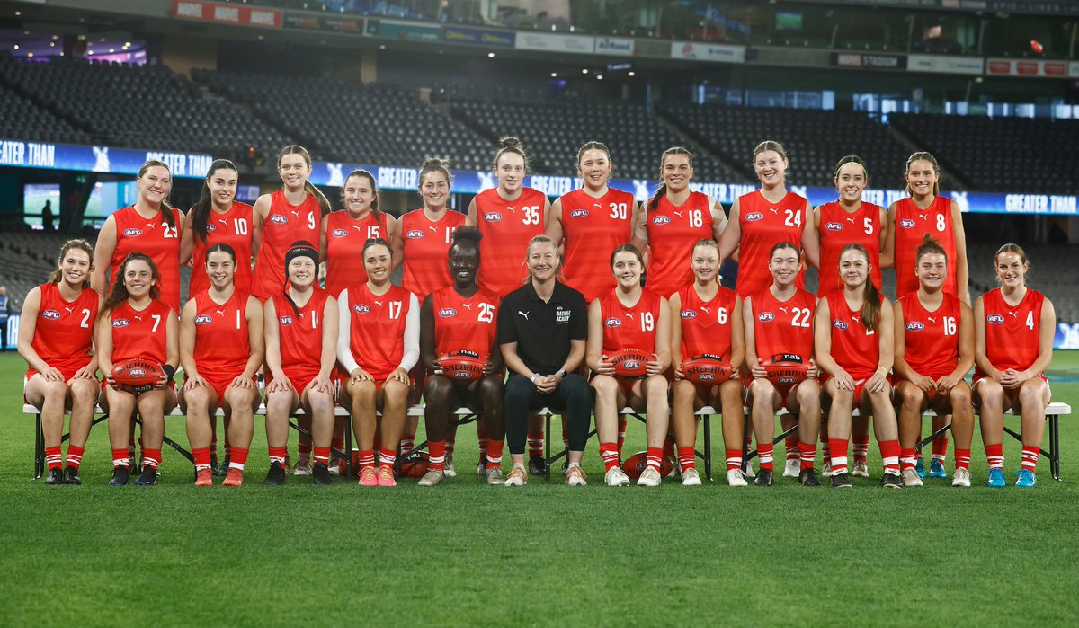 So many stars in action as the AFL Academy Girls represent Australia against the U23 All-Stars at Marvel Stadium. Watch live now at womens.afl and the AFLW Official App. #GenNext