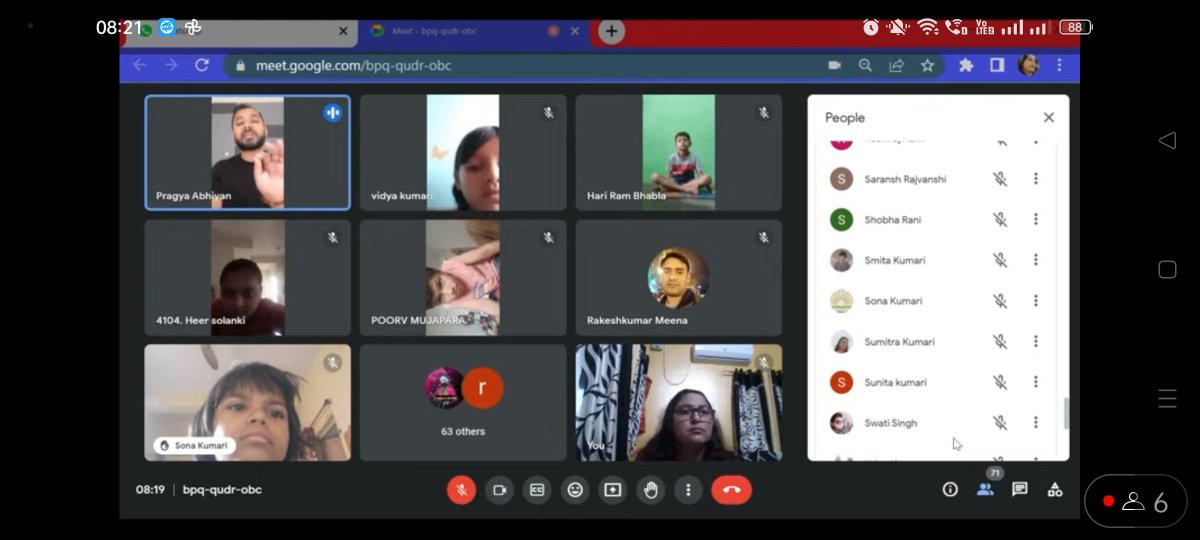 kc_kvian's tweet photo. A WEBINAR ON MEDITATION FOR STRESS RELIEF was organized through Google Meet by Kendriya Vidyalaya Sabarmati, which was streamed live through https://t.co/mgNVpUO6W2
#YogaDay2023 
#IYD2023  
#KVS 
#KVians 
#YogaForVasudhaivKutumbkam 
#G20India 
#वसुधैव_कुटुम्बकम् 
@EduMinOfIndia https://t.co/S5ahSkuviu