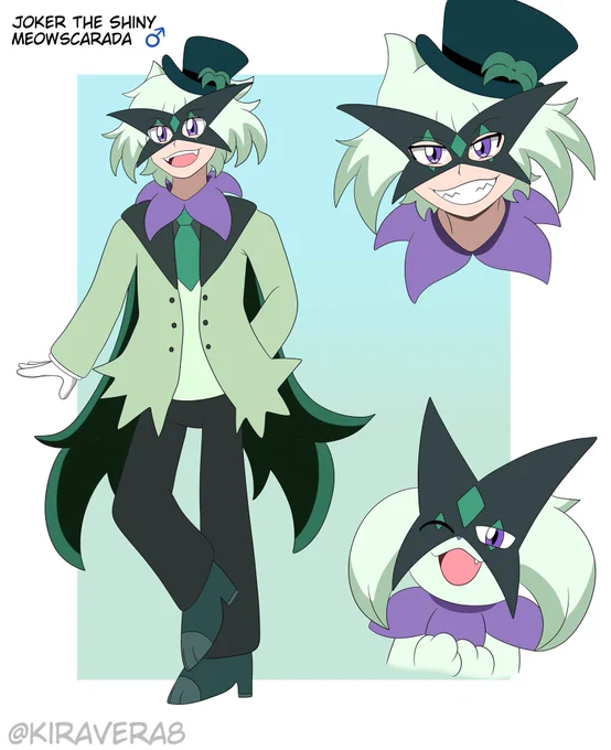 magic kitty man! Meowscarada gijinka :D #PokemonScarletViolet