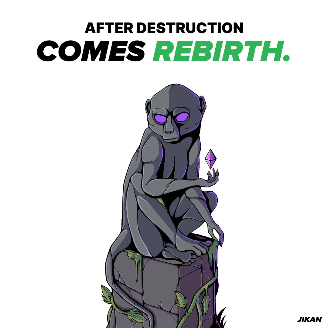 The first step towards evolution🐒🪨