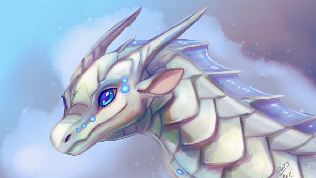 TheRealZtarli's tweet photo. More WOF stuff, this time an Seawing/Icewing hybrid! 
I really like how the soft colours turned out.
Time-lapse: https://t.co/6sMNgDkPke https://t.co/F2k78DqWSi