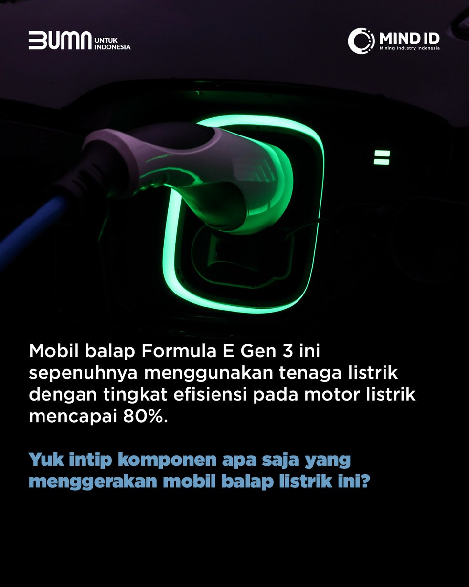 MiningIndonesia's tweet photo. Ngeeeng πποΈπ¨π¨
Siapa yang belum move on dari balapan Formula E 2023 pada 3-4 Juni kemarin? Ternyata, mobil balapnya ramah lingkungan lho, Miners!
Lebih detailnya ada di gambar di bawah, ya! ππ
#MiningForLife #TambangUntukPeradaban https://t.co/B1SlnXTM8i