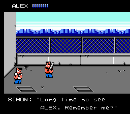 gamequotesapp's tweet photo. Long time no see Alex. Remember me? (River City Ransom, Technos Japan, NES, 1990) #retrogaming #gaming https://t.co/N7GIX5MD3s