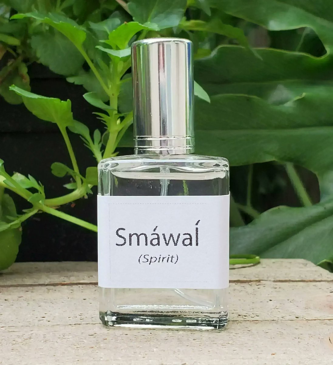 Smáwal̓ - spirit. A tribute to our Ancestors & Creator, about a year in the making... eau de parfum w/ top notes of smoke & sage, middle note of sweetgrass, base tobacco & cedar. Available @ lovealaskadesign.bigcartel.com 🌿 #NativeTwitter #FirstNations #AlaskaNative #NativeMade