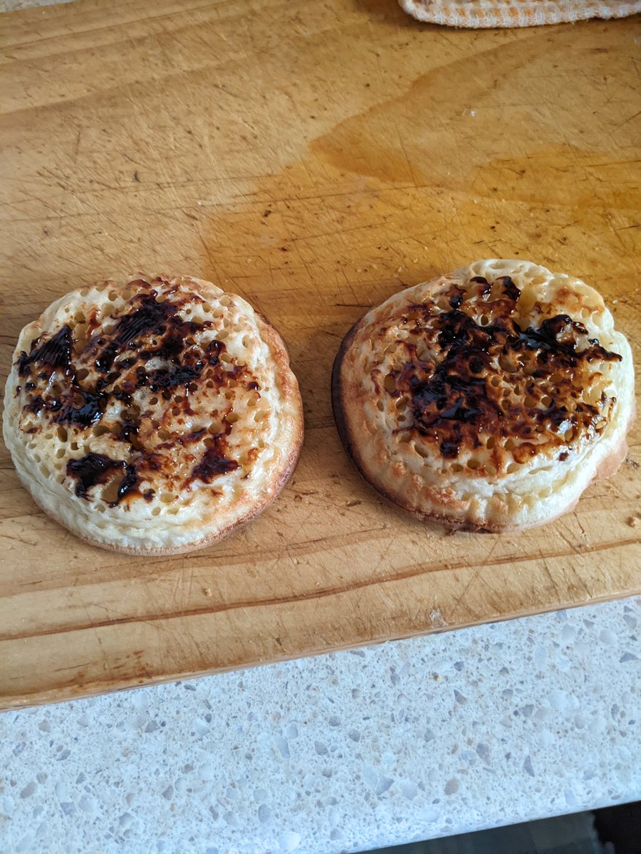 I know I'm gonna start a war but Vegemite on crumpets. Mmmm