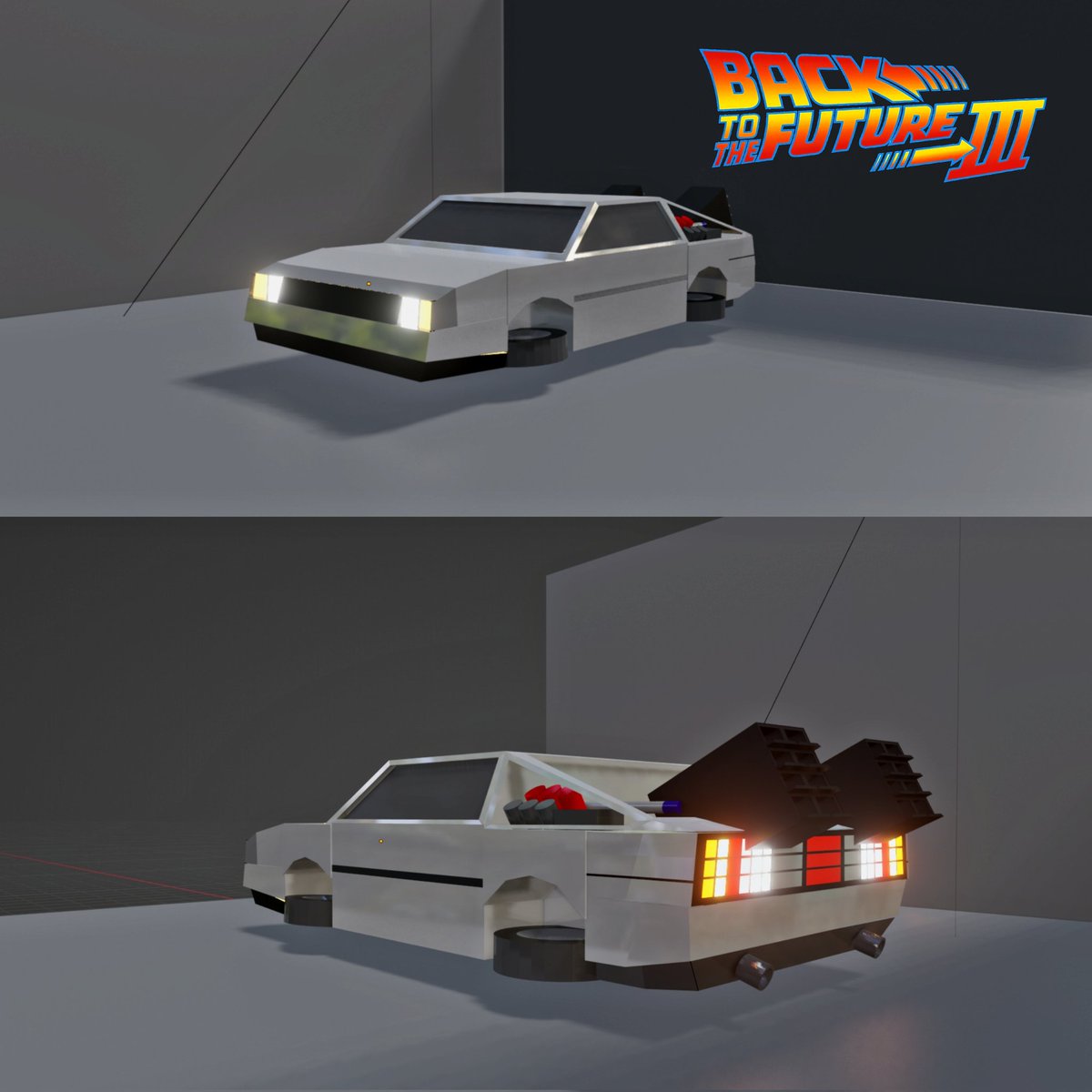 LIVZETHV_'s tweet photo. In process back to the future car in blender 🦖 

@BacktotheFuture

#backtothefuture #blender #animation #Designer https://t.co/ivAV4Deehl
