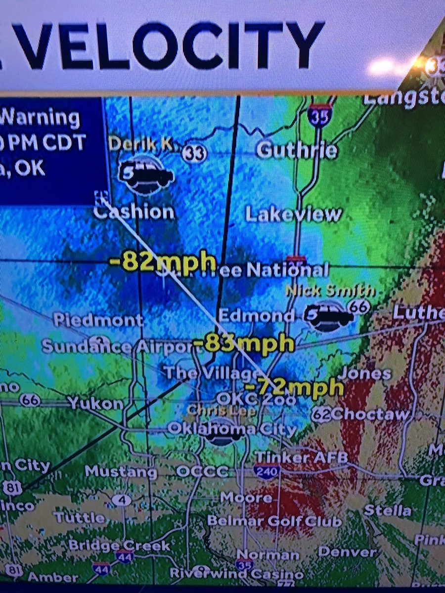 Well here we go again! Check out those velocities! 
#TornadoAlley