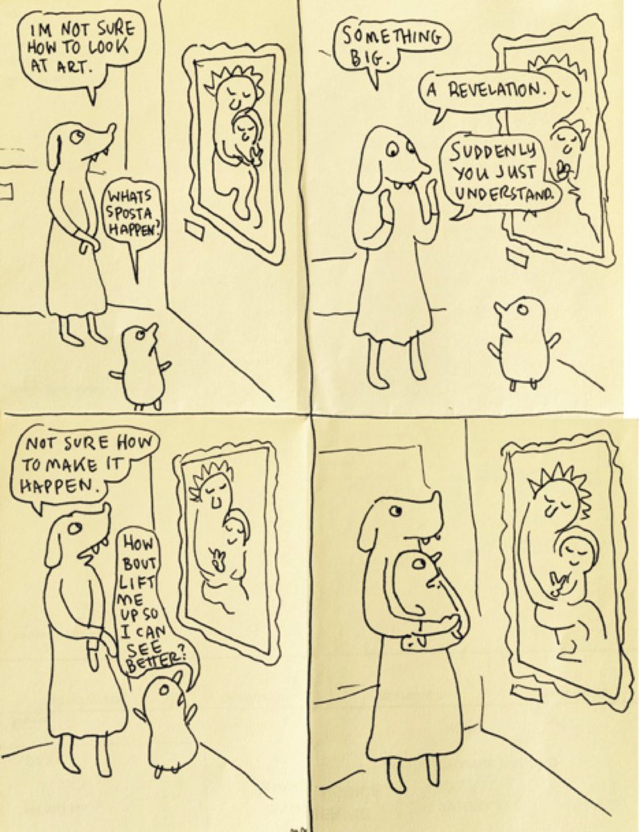 "how to look at art" by lynda barry always hits me