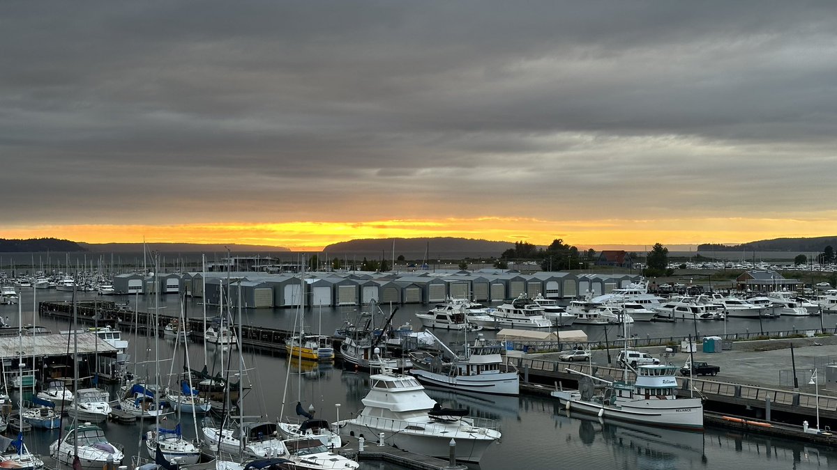 Catching the last of the sunset over Possession Sound.