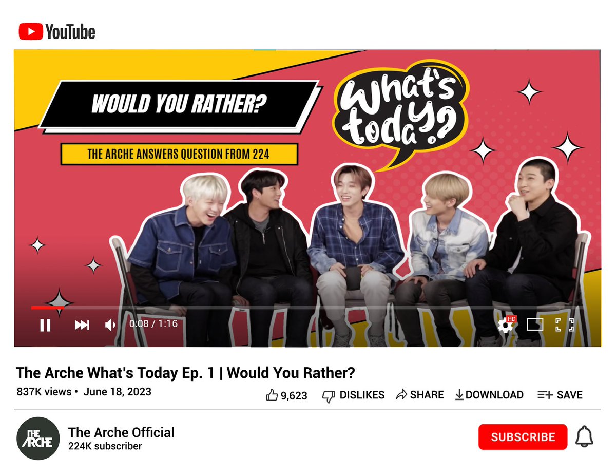 ㅤ

ㅤ𝗧𝗛𝗘 𝗔𝗥𝗖𝗛𝗘 𝗬𝗢𝗨𝗧𝗨𝗕𝗘 𝗖𝗛𝗔𝗡𝗡𝗘𝗟
ㅤ──────────────────────
ㅤ🔔𝗡𝗲𝘄 𝗩𝗶𝗱𝗲𝗼 𝗨𝗽𝗹𝗼𝗮𝗱𝗲𝗱 

ㅤ𝗪𝗵𝗮𝘁'𝘀 𝗧𝗼𝗱𝗮𝘆?
ㅤEp. 1 - Would You Rather?

ㅤRETWEET to watch the video!

ㅤ