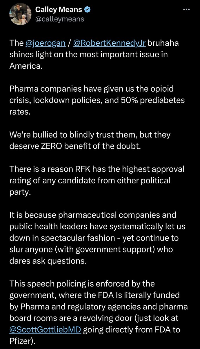 Now Elon Musk and Joe Rogan are putting up hundreds of thousands of dollars to get a doctor to debate Robert F. Kennedy Jr. over COVID vaccines? 

That tells us so much, doesn’t it?

RFK Jr. is not a democrat. He’s not even a liberal at this point. He is not a better option than
