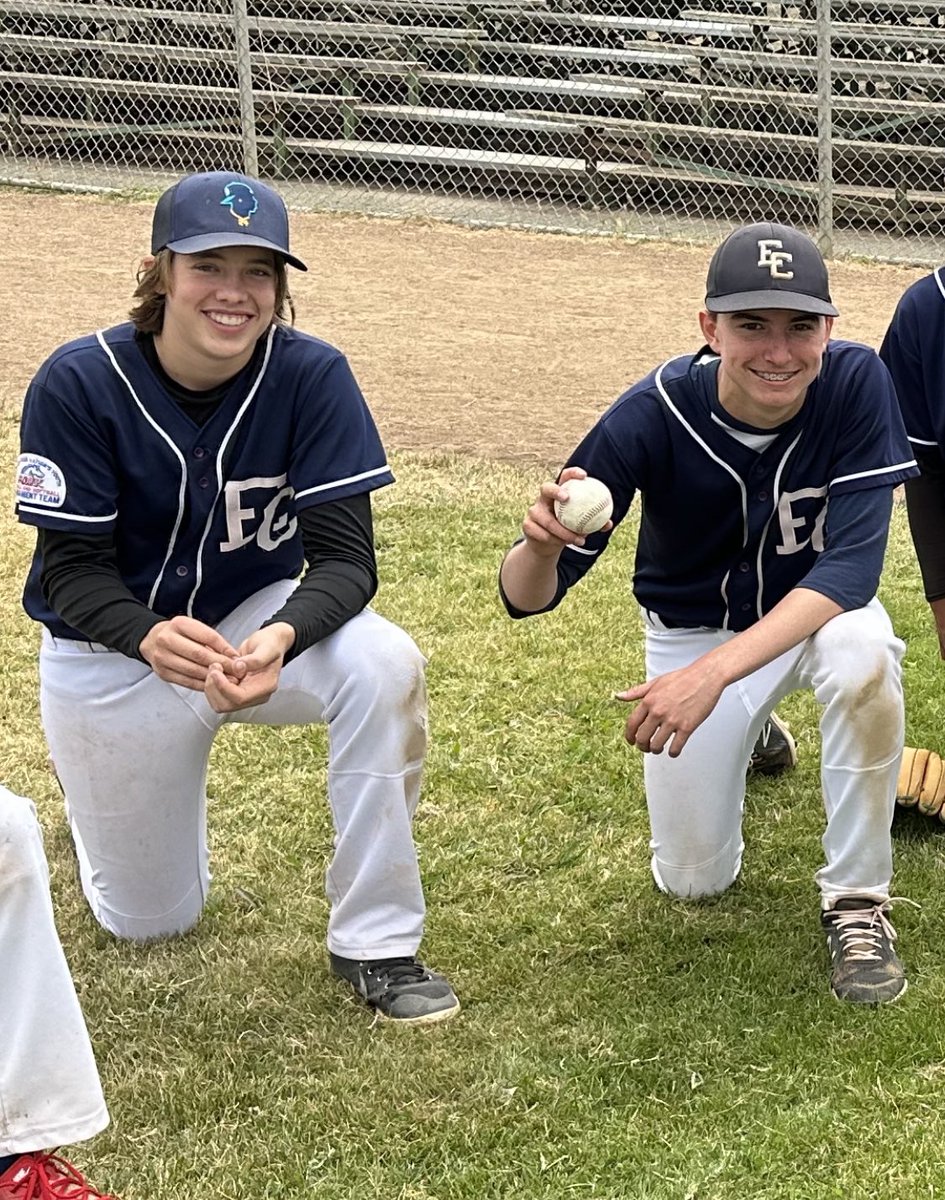 BaseballNukes's tweet photo. Another dominating win. Brady Zweben (@SaintMarysCHS) &amp; Will Reddall (@ECHighBaseball) combined for a 4-hitter. Will won the game ball going 3/5 at the plate to go with 4IP 1-hit on the mound. @ECHighBaseball Solomon McCormick added 3 hits &amp; @skyline_titans Noah McEvoy had 2RBIs https://t.co/bzO7QWHtow