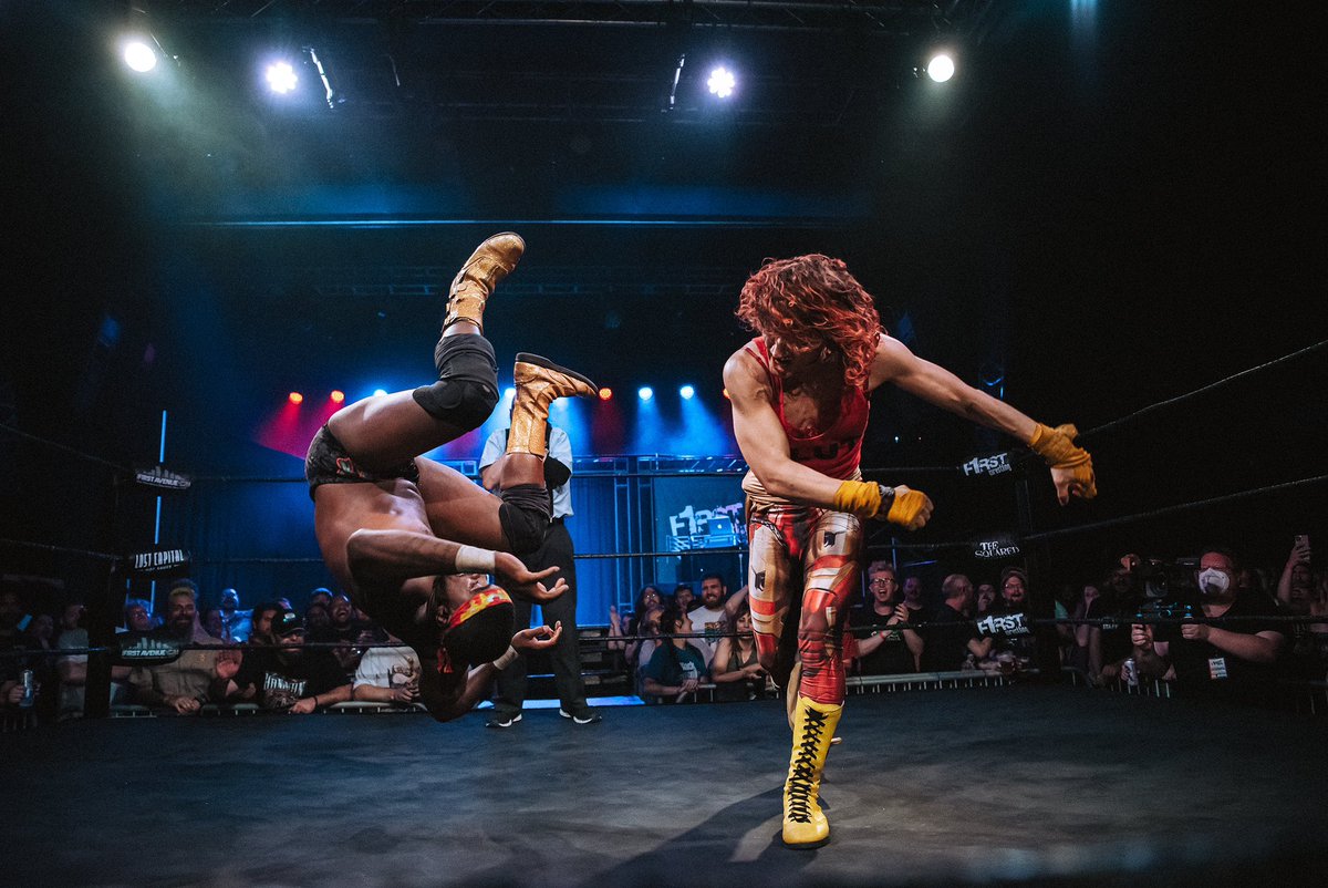 sarahdope's tweet photo. Was just revisiting shots from the JAH-C vs. Dark Sheik match at last year’s @f1rstwrestling #WRESTLEPALOOZA PRIDE Pre-Party. Excited to reunite with everyone tomorrow! https://t.co/6CeGQQOxqK