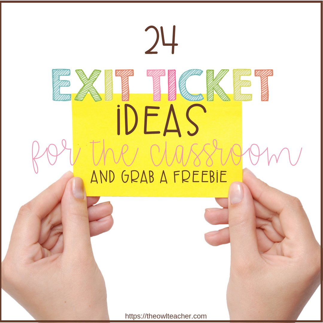 We've all used exit tickets in our classrooms before, but read on to get even more EXIT TICKET IDEAS and turn your exit slips into an awesome assessment idea! sbee.link/g8c4pmjyrk  via @theowlteacher #teachingideas #edutwitter #k12