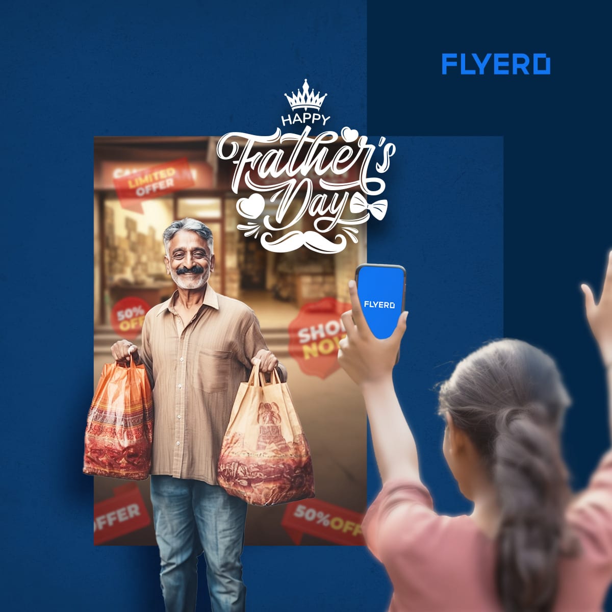 Happy Father's Day:  A day to cherish the amazing dads in our lives  
Flyero Wishes HAPPY Father's Day To Everyone !!!
.
.
#fathersday #happyfathersday #flyero #flyeroapp #HappyShopping #shopoholics #newlaunch #retail  #digitalflyers #fmcgproducts #marketing #offers