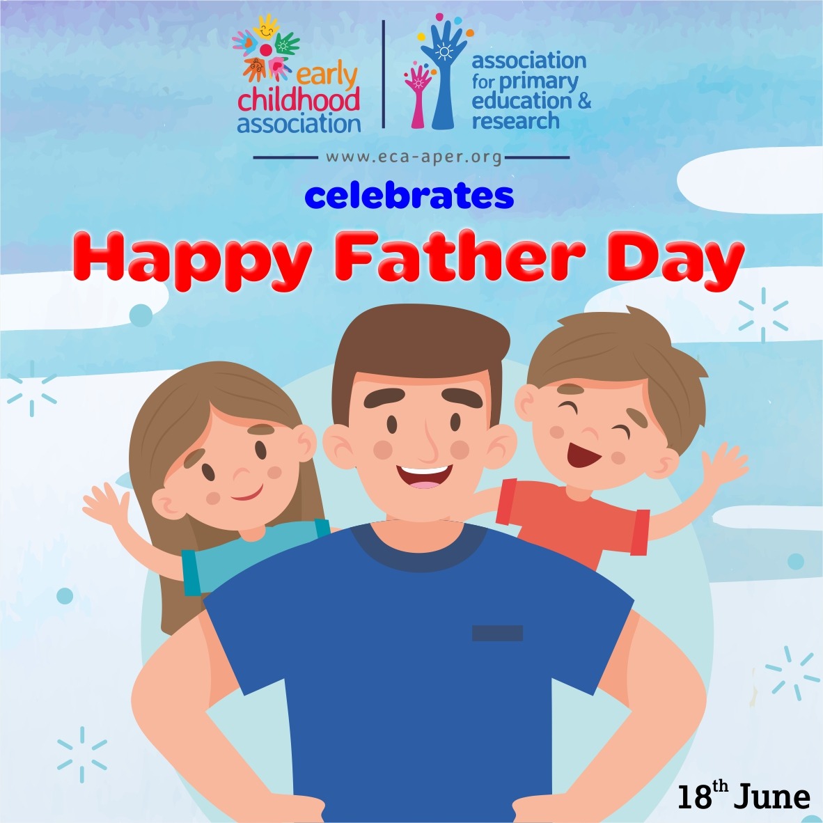 ECA-APER celebrates Father's Day. Let us take this opportunity to express appreciation for the love, guidance, support, and sacrifices that fathers make for their children. It is a time to reflect on the important role fathers play in nurturing and shaping their children's lives.