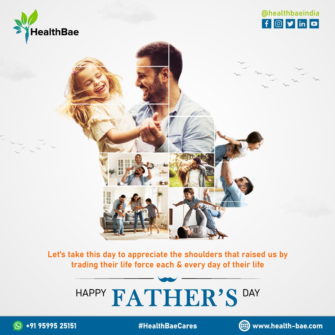 HealthBaeIndia's tweet photo. The superhero who's always there to our rescue, we know your sacrifices and hard work.😊
.
.
.
.
#HealthBae #FathersDay #FathersDay2023 https://t.co/ZPLmg8QyEb