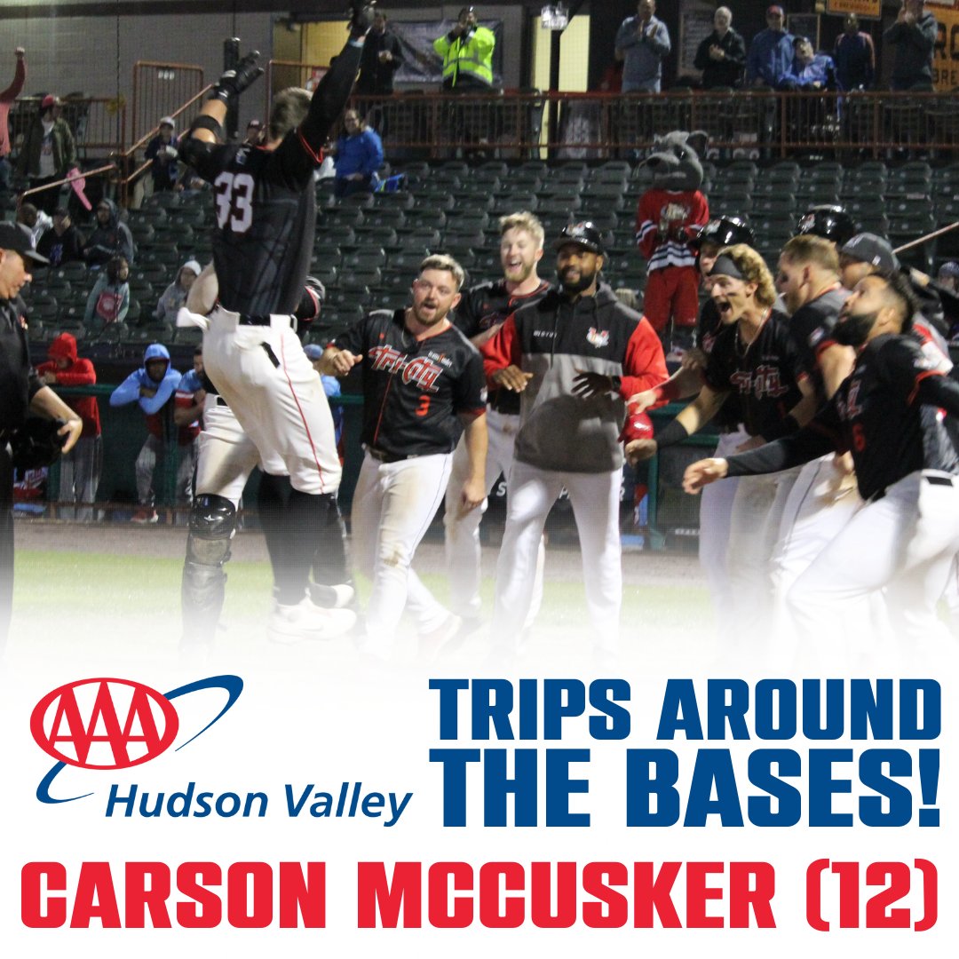 Carson McCusker's 12th @AAAHudsonValley Trip Around the Bases of the season was worth the rain-soaked wait!

#VamosGatos #Forthe518