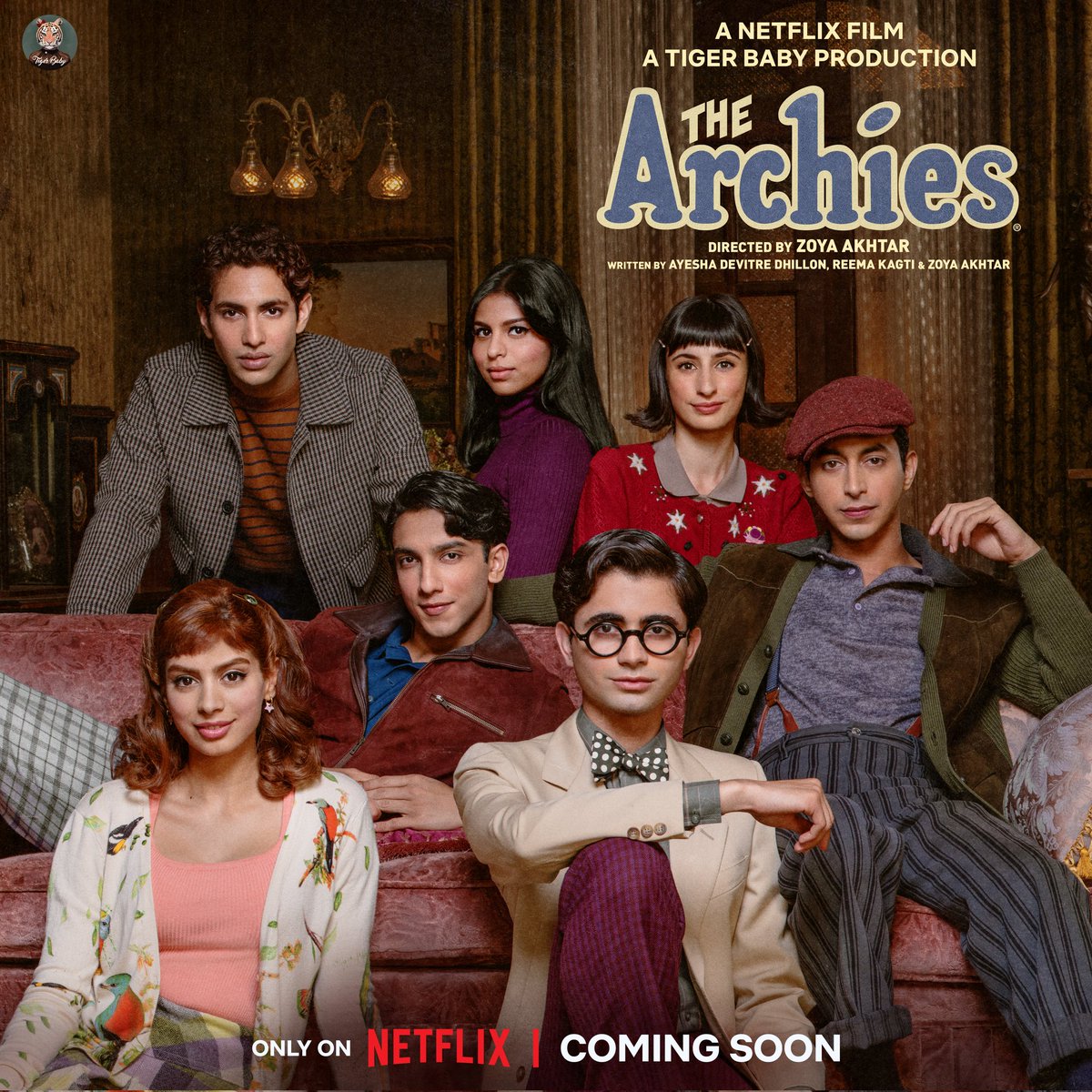 #TheArchies coming soon on @NetflixIndia!

#TheArchiesOnNetflix 
#ZoyaAkhtar @kagtireema  @ArchieComics @GraphicIndia @NetflixIndia #AgastyaNanda #KhushiKapoor @MihirAhuja_ #SuhanaKhan @VedangRaina #YuvrajMenda