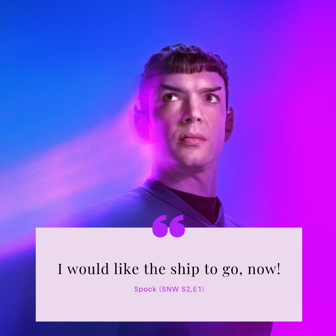 thatgirlayvan's tweet image. Spock had some great lines on season 2, episode 1 of a strange new world. #startrek #starfleet #finalfrontier #strangenewworlds #paramountplus #spock