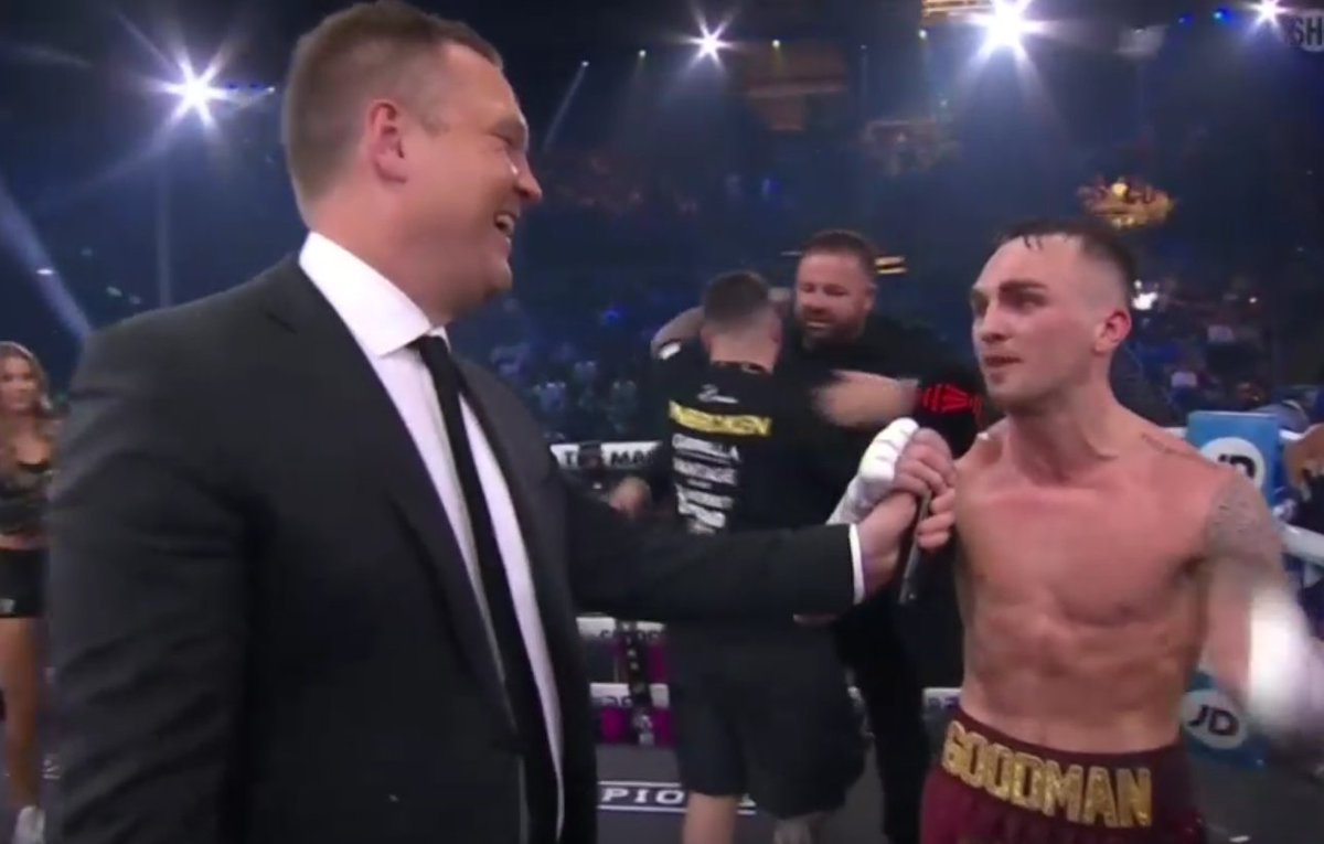 POWCASTSPORTS's tweet photo. Winner via SD Sam Goodman
#IBFEliminator #Boxing
Official score:
116-112 Aleem, 117-11 Goodman and 116-112 Goodman https://t.co/7GEEUw9iAf