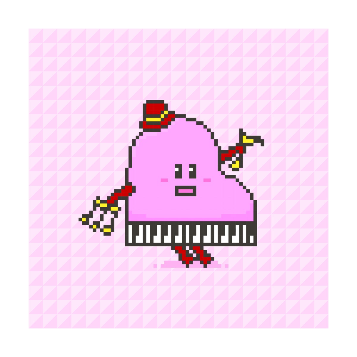 MEcharashop's tweet photo. 店長紹介😃
〜うちのキャラをドット絵にしてみた〜
「ピアノ」

#ピアノ #piano #絵描きさんと繋がりたい #イラスト好きな人と繋がりたい #みんなで楽しむTwitter展覧会 #初夏の創作クラスタフォロー祭 #イラスト #オリジナルイラスト #キャラクター #NFTs  #nftart 
#OPENSEANFT #pixelart #NFT宣伝枠 https://t.co/YCXwZF7L9I