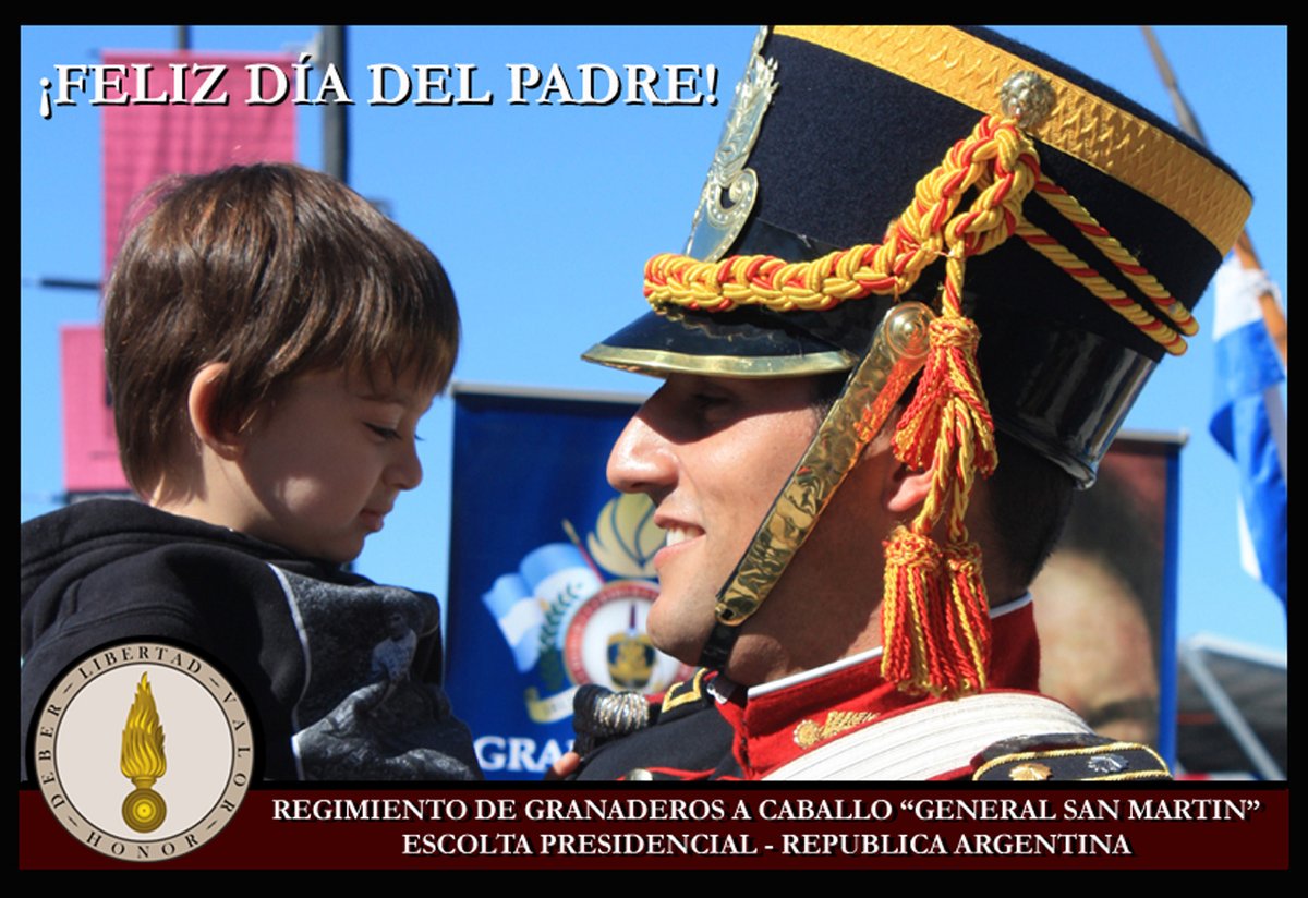 HACEMOS LLEGAR NUESTROS SALUDOS A TODOS LOS PAPÁS EN SU DÍA.
¡FELIZ DÍA DEL PADRE!

#DiaDelPadre #FelizDiaDelPadre #Granaderosacaballo #Granaderos #Ejercito #Caballeria #EjercitoArgentino #EscoltaPresidencial #HerederosDelLibertador #UnRegimientoConHistoria #SomosHistoriaViva