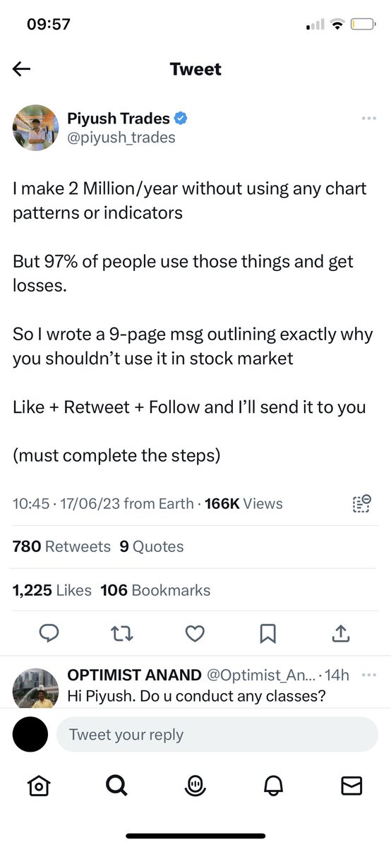 subham_banka's tweet photo. HFT fund managers copying tweets of  @piyush_trades https://t.co/TI1PsguFDC