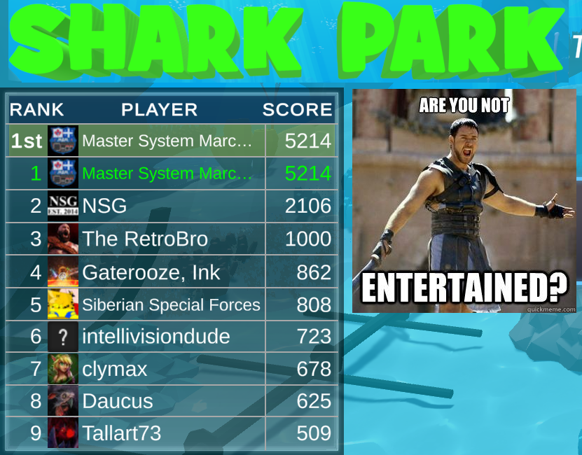 SMS_8bit's tweet photo. Are you not entertained?
@thenosweargamer @The_RetroBro @gaterooze #Amicade #SharkPark #SharkShark https://t.co/pA1OmgGtwb