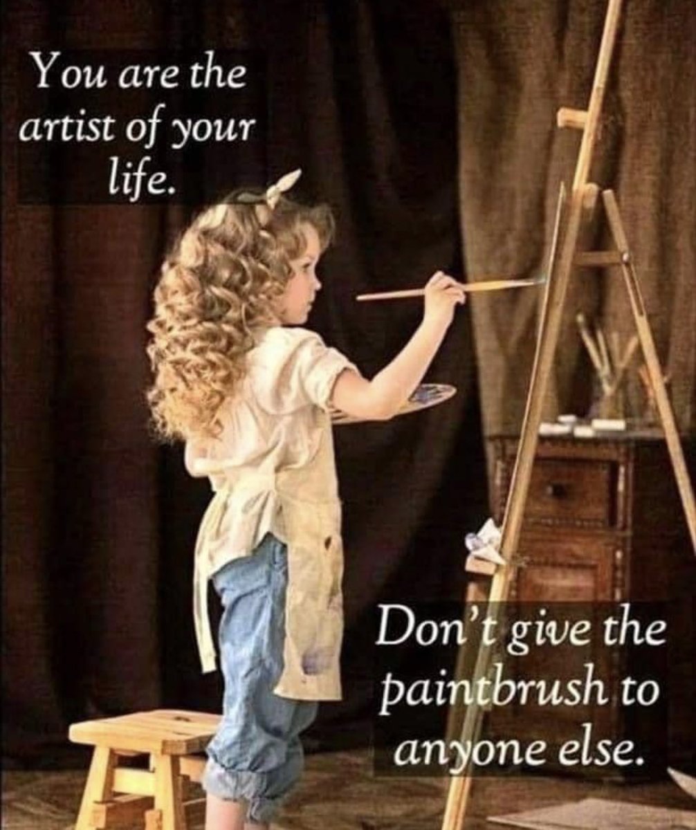 You are the artist of your life.  Don’t give the paintbrush to anyone else. #BeWhoYouAre #KeepShining #Inspiration #ThinkBIGSundayWithMarsha