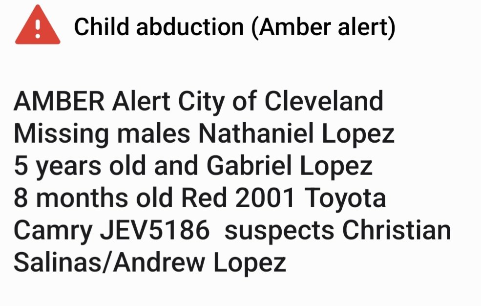 Please share this amber alert!