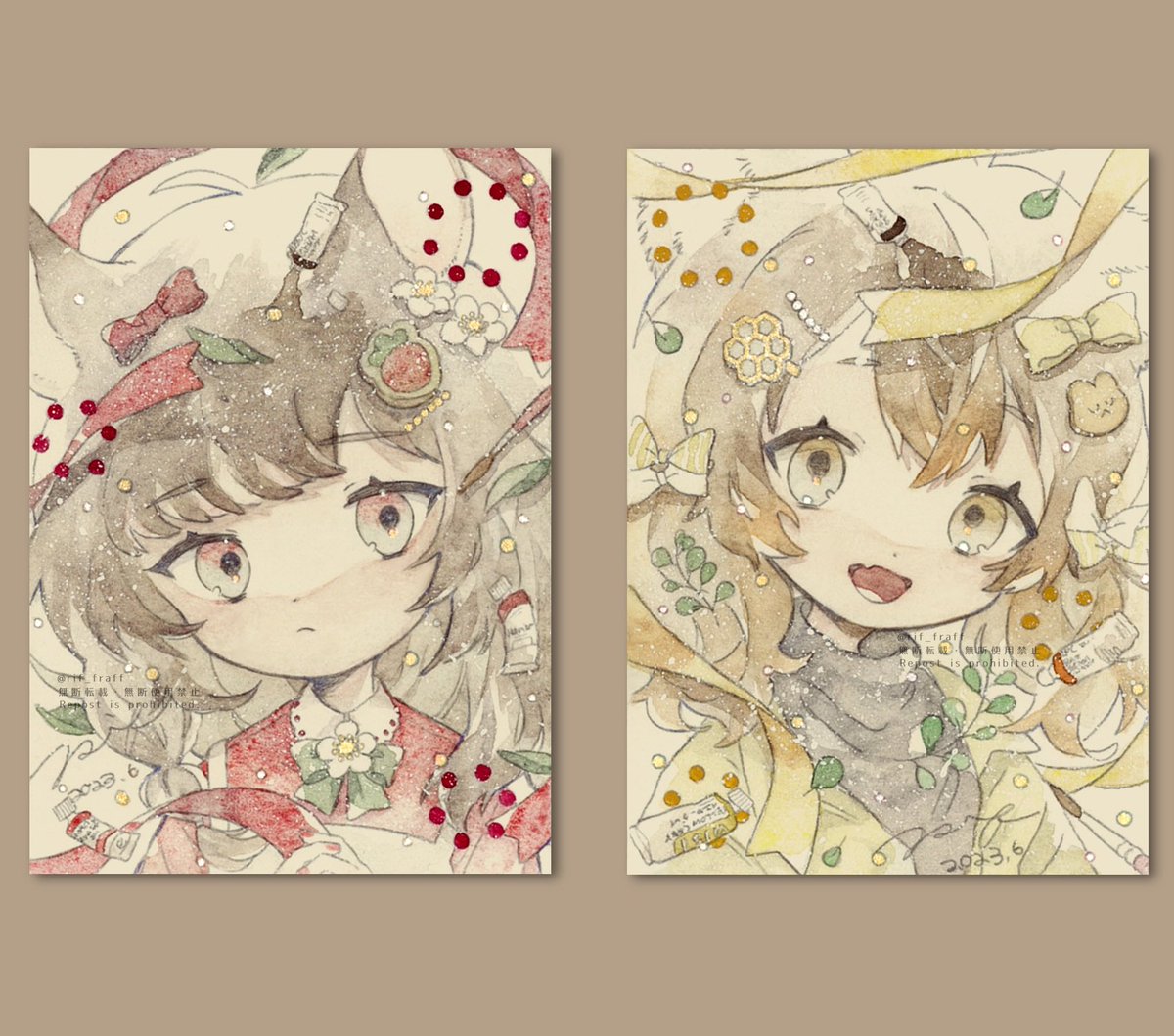rif_fraff's tweet photo. 🏡お知らせ

ARTs*LABoさまの企画展『小さいcolors2023』に新作原画1点＋ATC2点で参加させていただきます。

推し色・推し画材がテーマの展示です。大好きな色たちをぎゅっと詰め込みました。よろしくお願いいたします💐

詳細はこちら▼
https://t.co/Vsf9VU4aOx

 #小さいcolors2023 https://t.co/0P44gNTUe1
