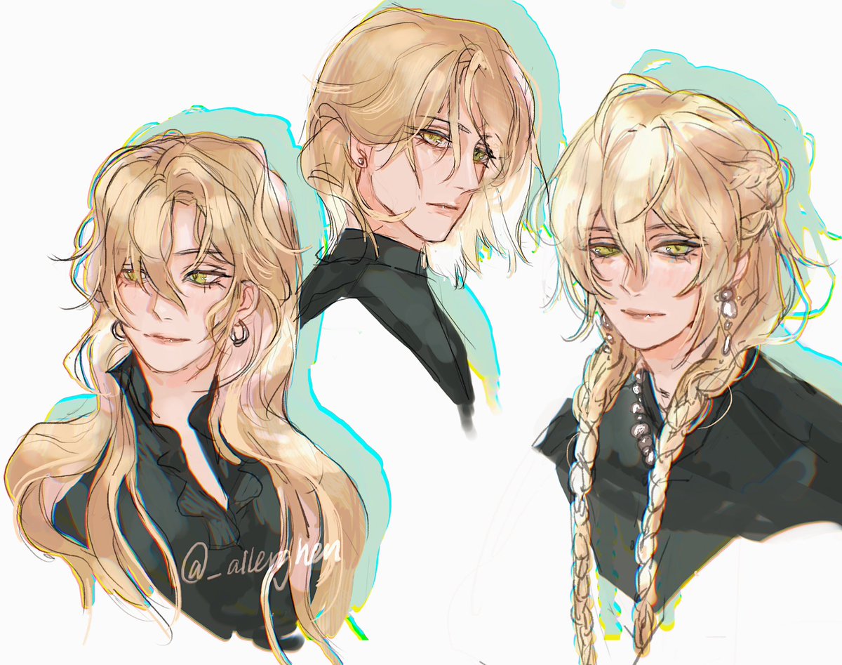 #luocha with different hairstyles bc he has SO much hair .. #hsr