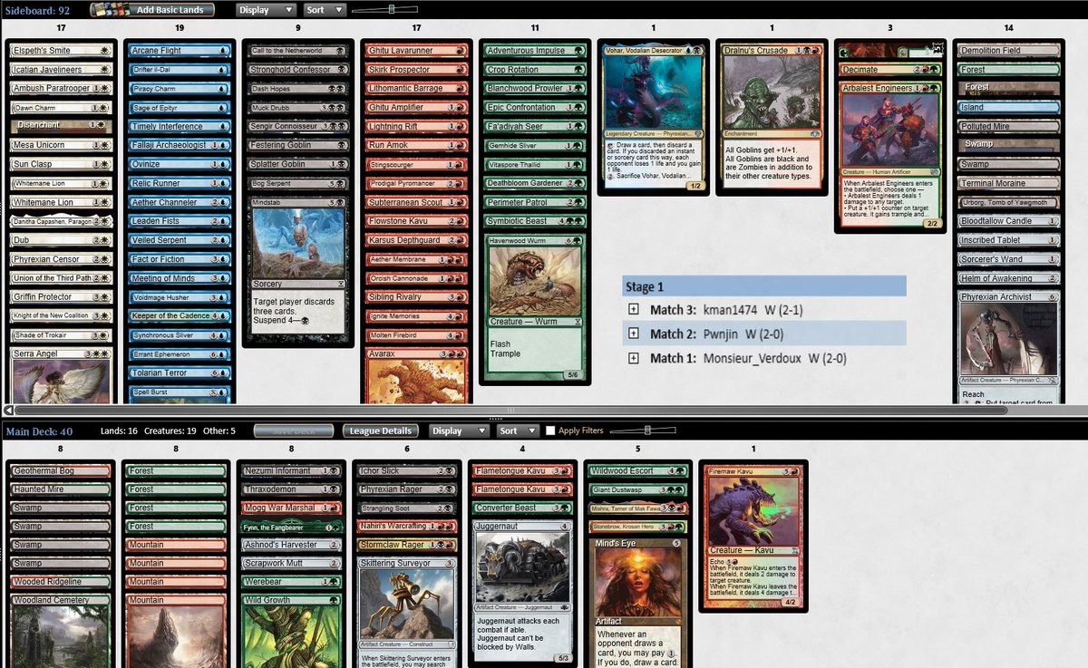 The Battle of the Planes Sealed event has been fun, although Dominaria has seemed by far the best choice for my opponents and myself. Had 2.5 FTK and gorgeous fixing and delightful sac synergies, which smoothly trophied. Got great help from <a href="/pproteus47/">pproteus</a> &amp; <a href="/an_plane/">An n-Dimensional Plane</a>