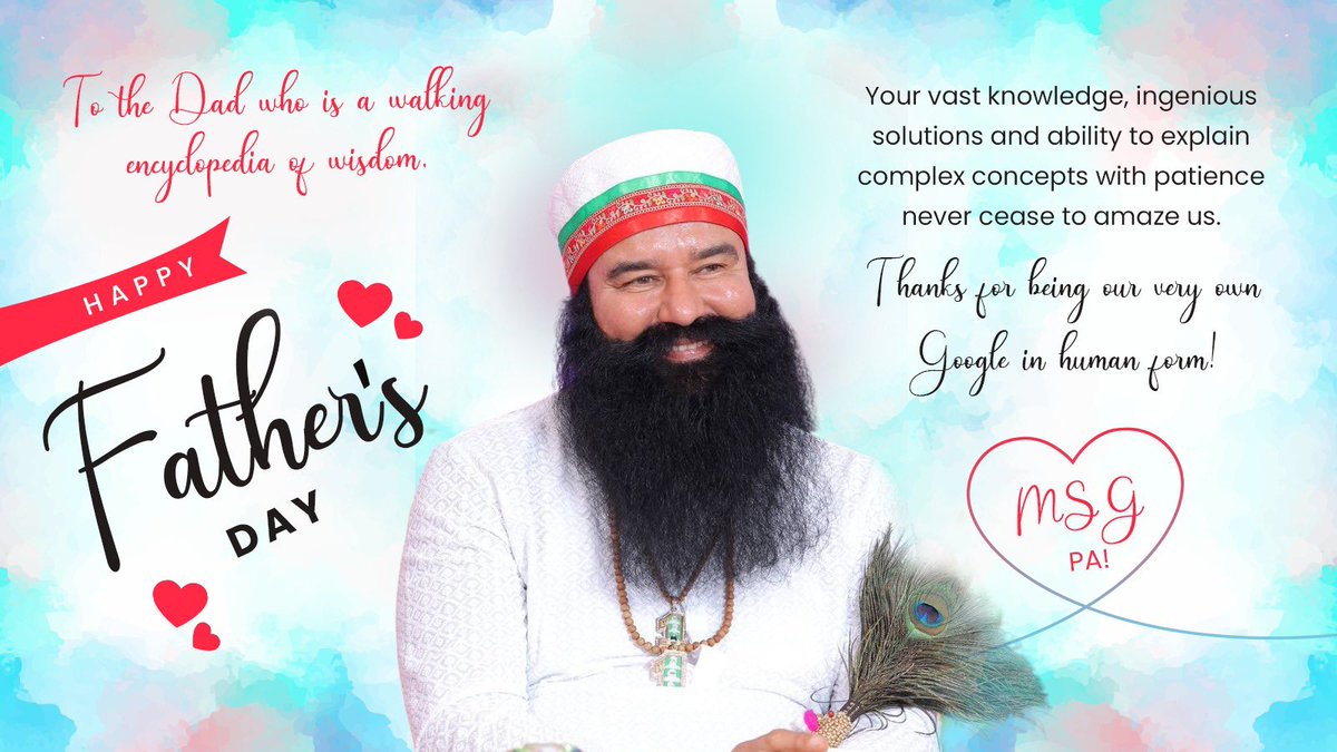 GreenSwelfares's tweet photo. The pillar of strength, source of inspiration and guiding light in face of challenges - Dear MSG Papa, you are a mentor and a lot more to millions who see you as a father figure!

Wishing you a very Happy Father's Day MSG Papa 💐💐
#FathersDay #OurFatherOurPride https://t.co/8ITKsOhufi