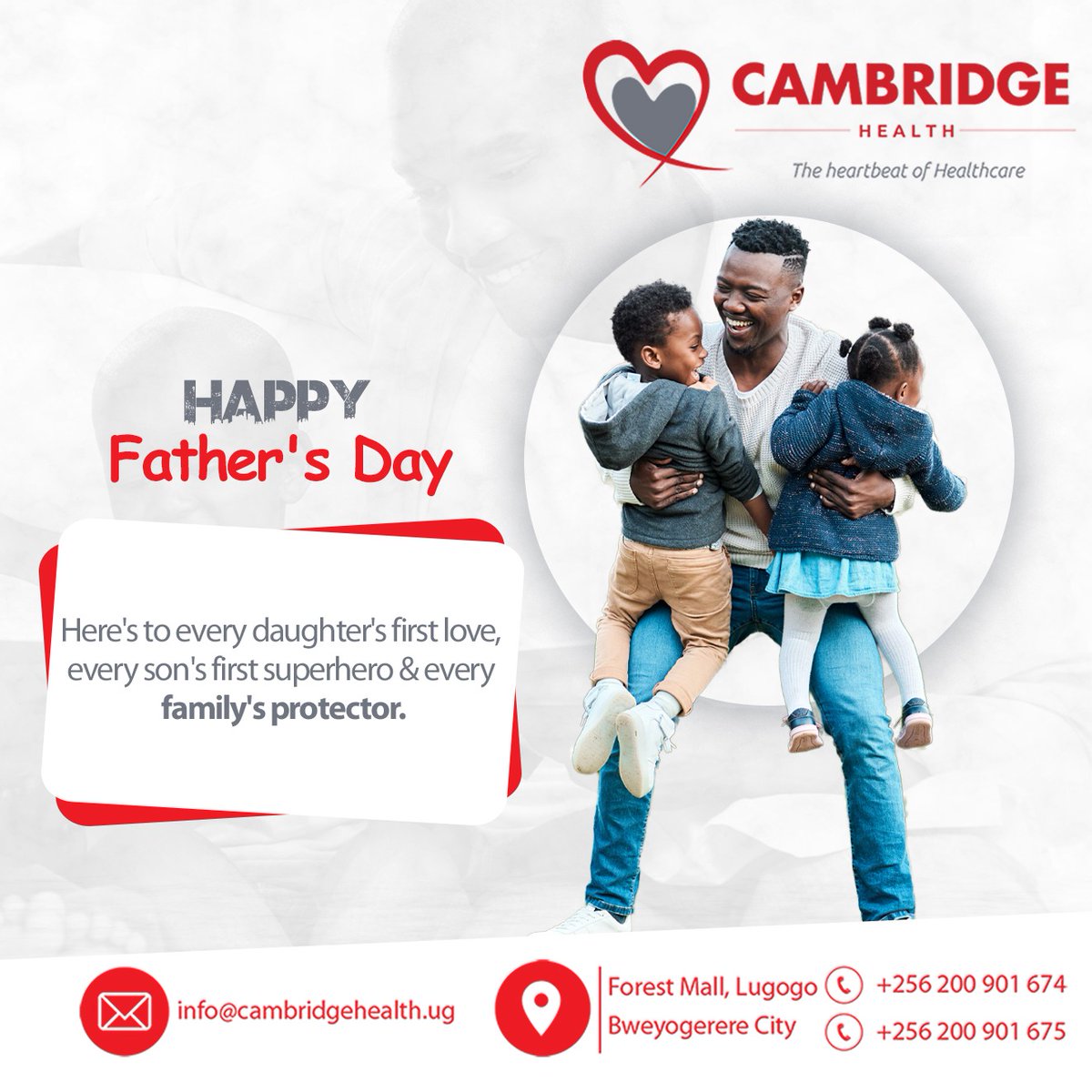 A heartfelt Father's Day to all the amazing fathers out there.

Your presence is invaluable.

#HappyFathersDayWeekend #weekendmood  #CambridgeHealth