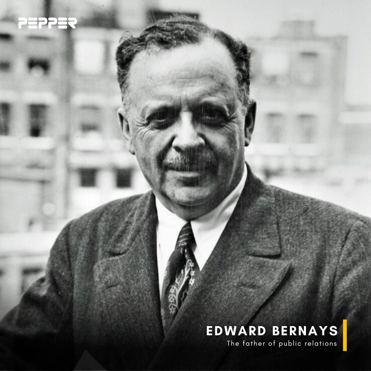 PepperIntComm's tweet photo. On this #FathersDay, let's honor the man who revolutionized PR and shaped its principles for generations to come. Here's to shaping narratives, building connections, and making a positive difference in the world ❤️ #EdwardBernays #PRLegend #PepperInteractive #Legacy https://t.co/eSo6RStSke
