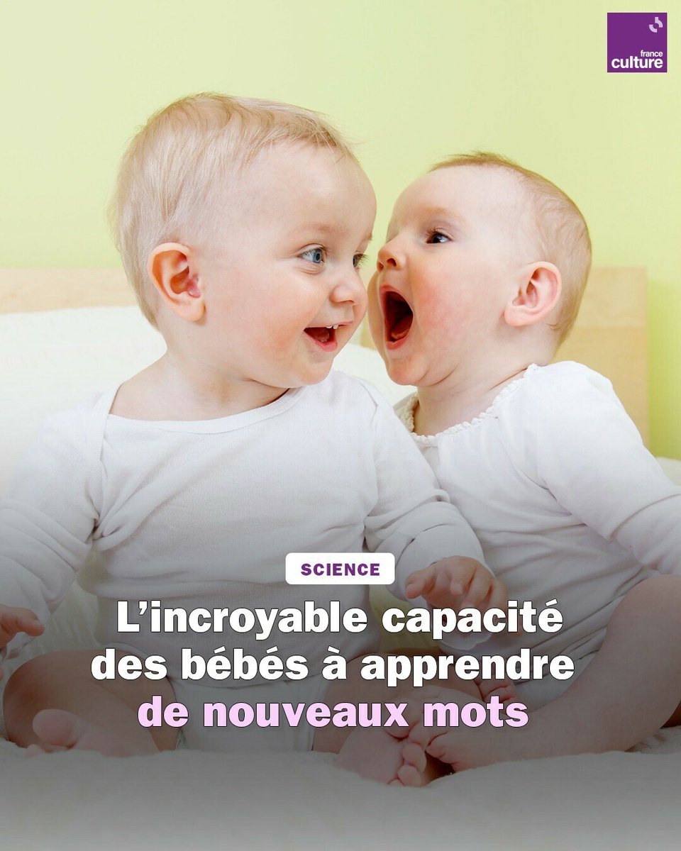 Les bébés se servent d'indices cachés dans la grammaire pour apprendre de nouveaux mots en moins de 30 minutes.
➡️ l.franceculture.fr/cba