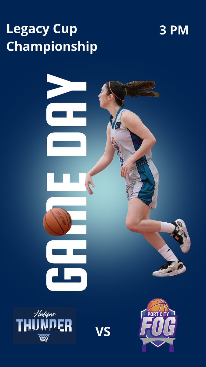 Maritime Women's Basketball Association (@the_mwba) on Twitter photo The Legacy Cup Championship gets decided today! The <a href="/ThunderSelects/">Thunder Selects</a> and the <a href="/Fogbasketball/">Port City Fog</a> battle it out for the honour to host the Legacy Cup starting today at 3pm!
Link to the live stream here:
themwba.ca/schedule/ The Legacy Cup Championship gets decided today! The <a href="/ThunderSelects/">Thunder Selects</a> and the <a href="/Fogbasketball/">Port City Fog</a> battle it out for the honour to host the Legacy Cup starting today at 3pm!
Link to the live stream here:
themwba.ca/schedule/