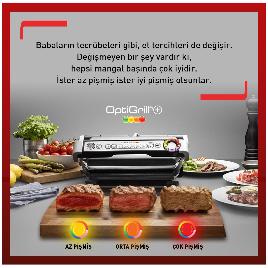 Tecrübeleri ve tercihleri değişen biricik babalarımızın Babalar Günü kutlu olsun! Mangalda kül bırakmayan babaları mutlu edecek Optigrill+ Akıllı Izgara'yı keşfet!​ #BabalarGünü