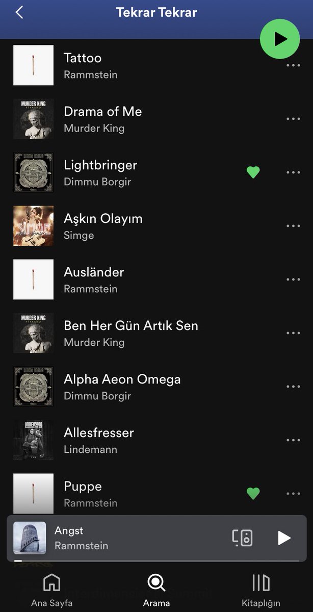 me & my on repeat (icardi ağzına sıçayım simgenin ne işi var burda ya)