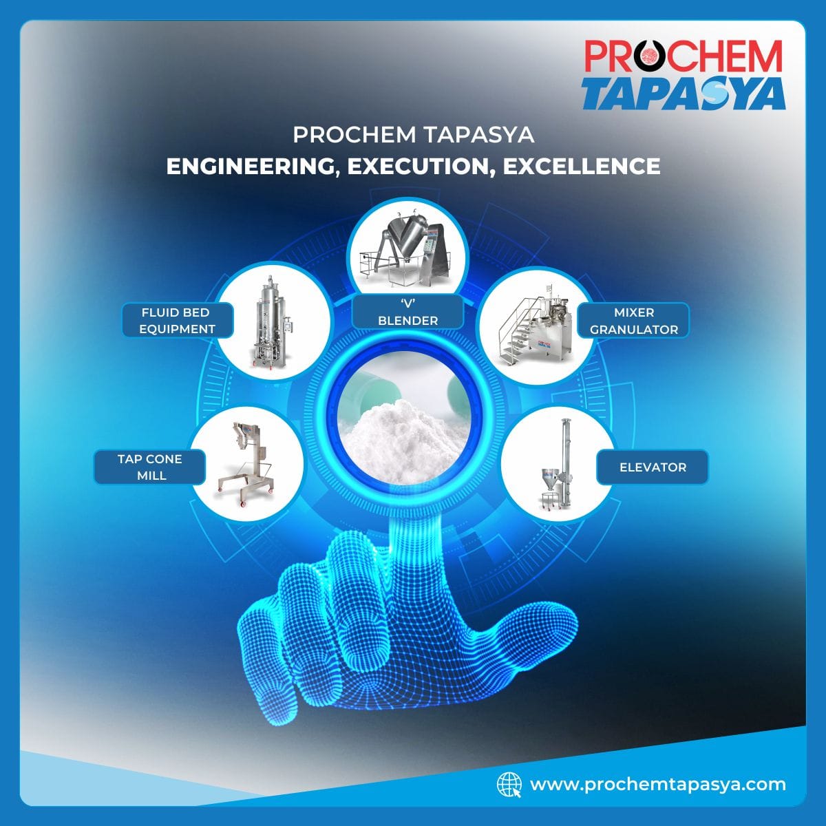 TapasyaIndia's tweet image. Experience the power of engineering expertise combined with flawless execution. 

#ExpertEngineering #PharmaceuticalProcessing #EngineeringSolutions #FluidBedDryers #RapidMixerGranulators #OscillatingGranulators #SuperiorPerformance #Efficiency #PartnerWithUs #InnovativeEquipment