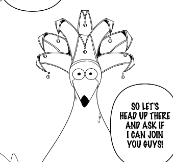 when you're out of story ideas, turn a character into a chicken