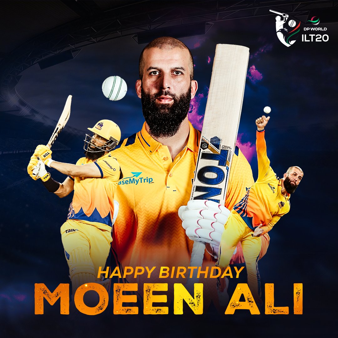 Here's wishing the Sharjah Skipper, and a thorough match-winner, Moeen Ali - A Happy Birthday!

May this year be #ALeagueApart 💛