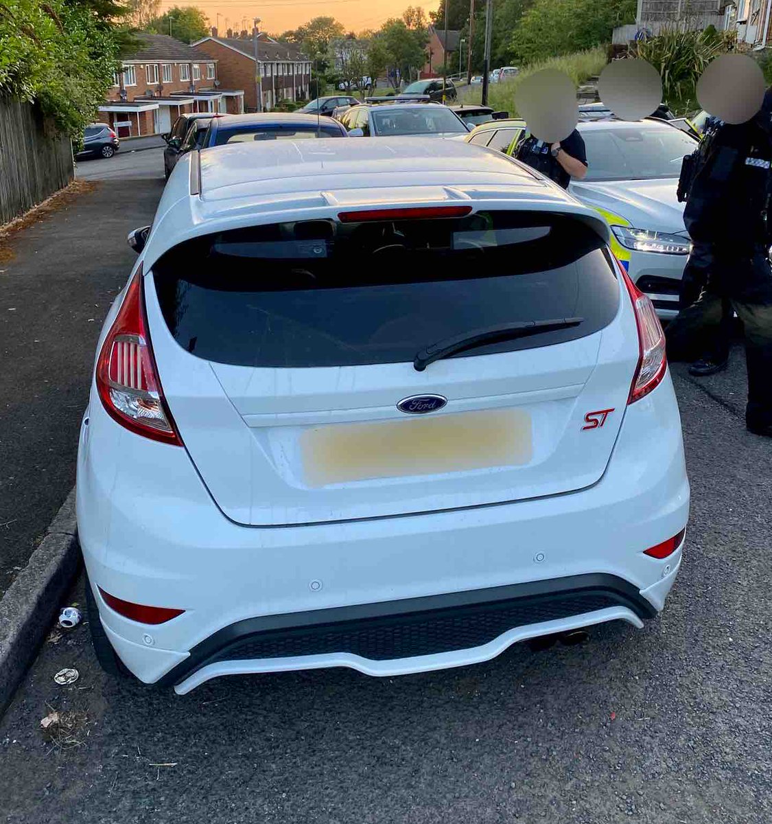 This cloned &amp; stolen Ford Fiesta ST made off from us in Druid’s Heath before the driver decamped following a short pursuit &amp; was arrested after a foot chase. ***If you have an similar car please consider using extra security devices such as steering locks &amp; immobilisers. 🔐@CMPG