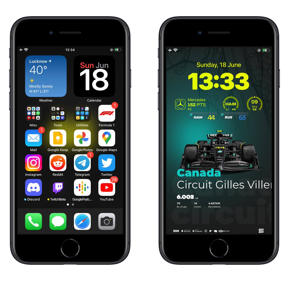 SamuraiTronVC's tweet image. That @BoxBox_Club setup time of the week

 #ioshomescreen #ios17 #LewisHamilton #georgerussel #mercedesf1 #CanadaGP #boxbox