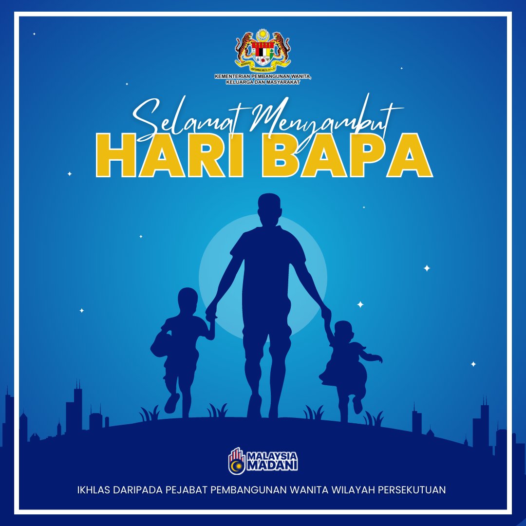 PpwnWP's tweet photo. Sungguh indah bunga selasih,
Banyak dicari warga kota,
Sayangi ayah yang penuh kasih,
Berletih-letih menjaga kita.

Selamat Hari Bapa kepada semua, tulus ikhlas ucapan daripada Pejabat Pembangunan Wanita Wilayah Persekutuan https://t.co/BmdFnIX6U8