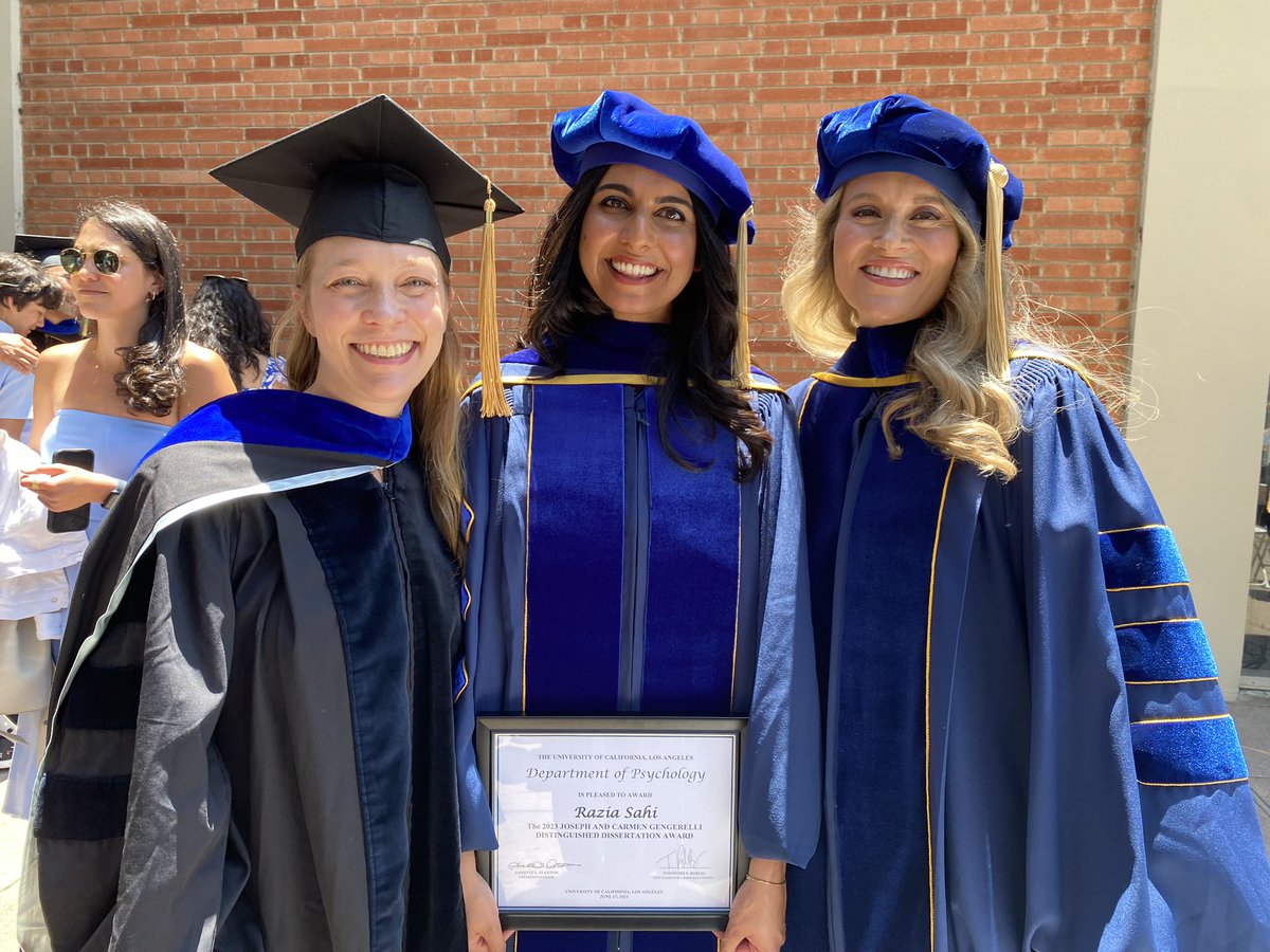 Dr. Jennifer Silvers (@jasilvers) on Twitter photo There is no greater feeling than seeing wonderful people achieve wonderful things. Such an honor to hood Dr. <a href="/asmendezleal/">Adriana S. Méndez Leal</a> and Dr. <a href="/RaziaSahi/">Razia Sahi</a> today! And cheers to incoming <a href="/sandlabucla/">SAND Lab</a> postdoc Dr. @benrosenberg for graduating as well! Positive mood induction all around There is no greater feeling than seeing wonderful people achieve wonderful things. Such an honor to hood Dr. <a href="/asmendezleal/">Adriana S. Méndez Leal</a> and Dr. <a href="/RaziaSahi/">Razia Sahi</a> today! And cheers to incoming <a href="/sandlabucla/">SAND Lab</a> postdoc Dr. @benrosenberg for graduating as well! Positive mood induction all around
