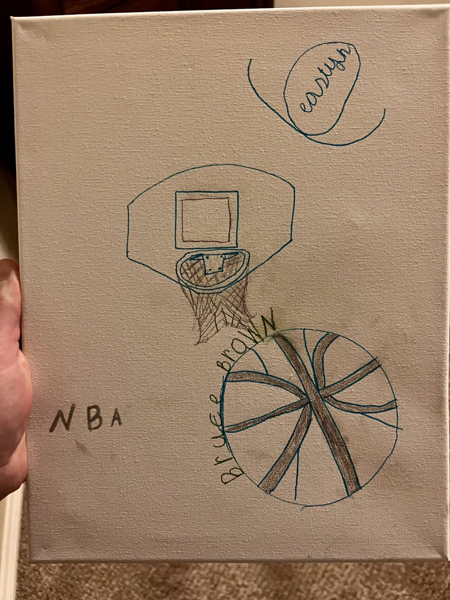 BrianE386's tweet photo. .@BruceBrown11 my 9 year old son drew a picture for you (he even signed it 🤣) You are his favorite player and he is ecstatic you guys won the championship! #MileHighBasketball  #BringItIn @nuggets https://t.co/i00x7keRaT