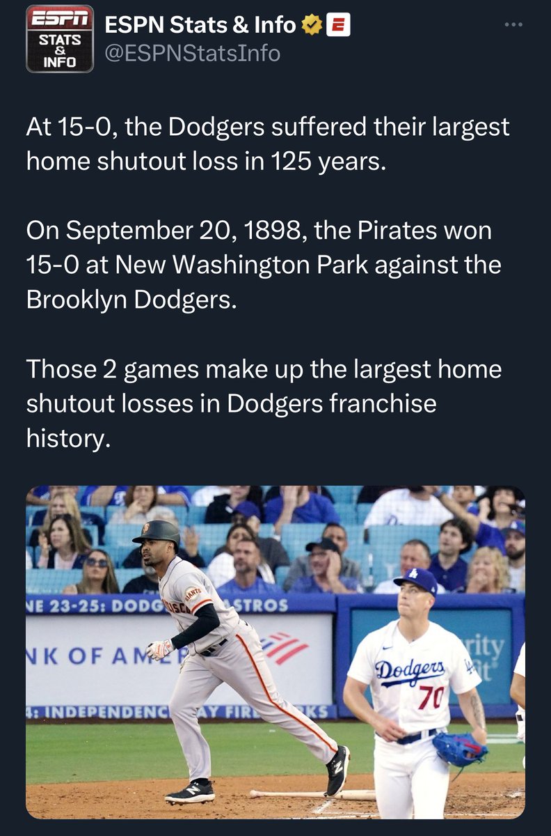 Pep Coopdiola on Twitter "Dodgers aint lost this badly since Tungsten